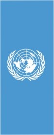 Vereinte Nationen (UNO) - Hochformatflagge