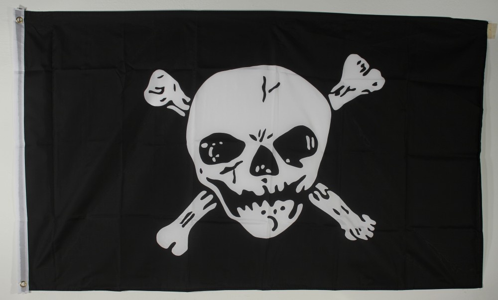 Pirat mit Knochen - preiswerte Alternative: 150 x 90 cm