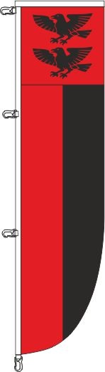 Einsiedeln (CH) - abgerundete Auswehkante - Hochformatflagge