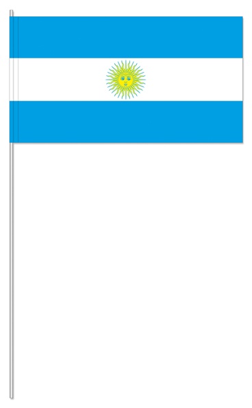 Argentinien mit Wappen (1 VE = 50 Stück) - Papierfahnen