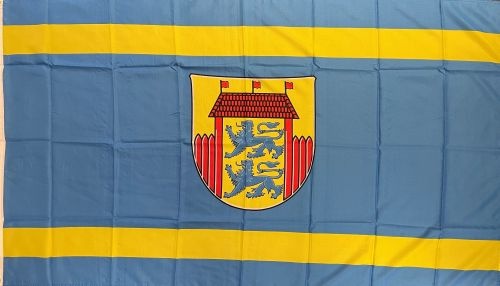 Husum mit Wappen - preiswerte Alternative: 150 x 90 cm