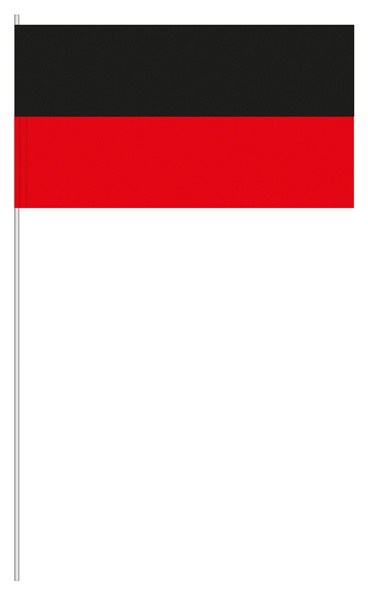 Farbe schwarz/rot (1 VE = 50 Stück) - Papierfahnen