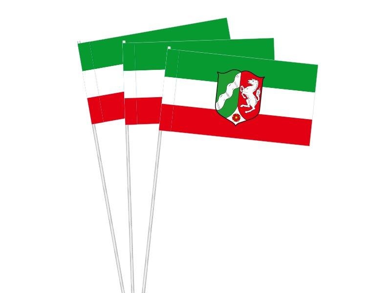 Nordrhien-Westfalen mit Dienstwappen (1 VE = 50 Stück) - Papierfahnen