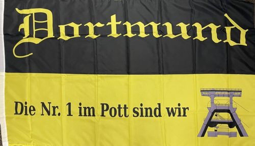 Dortmund die Nr. 1 im Pott sind wir - preiswerte Alternative: 150 x 90 cm