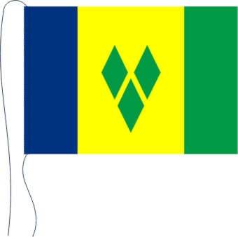 St. Vincent + Grenadines - Tischflagge 25 x 15 cm