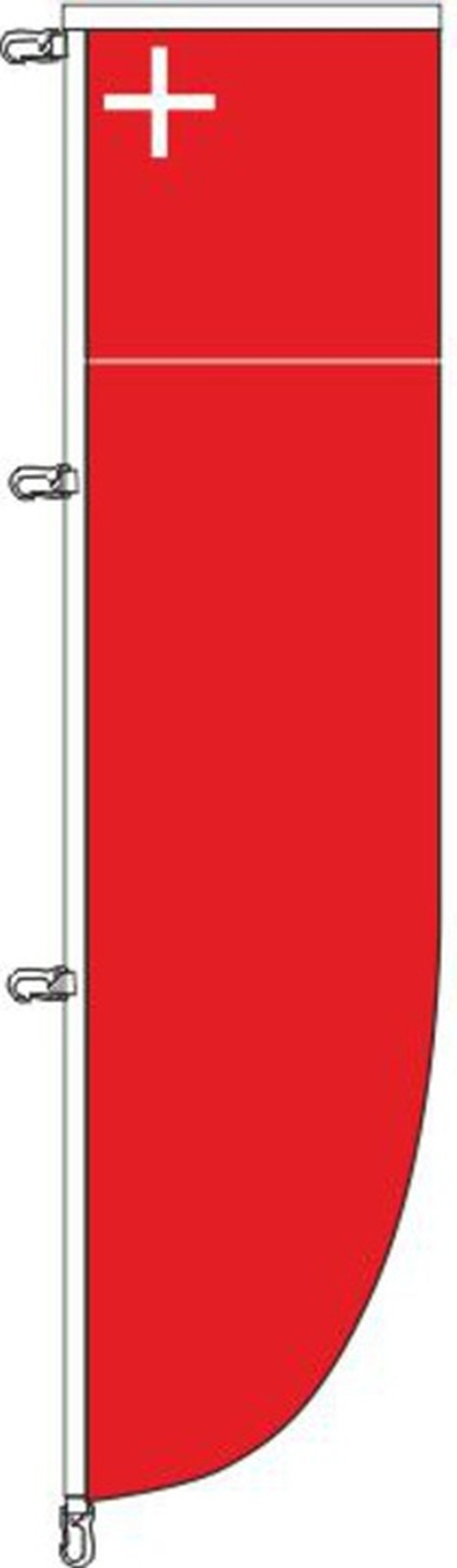 Schwyz (CH) - abgerundete Auswehkante - Auslegerflagge