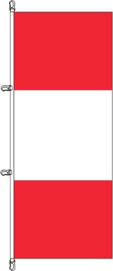 Peru ohne Wappen - Hochformatflagge