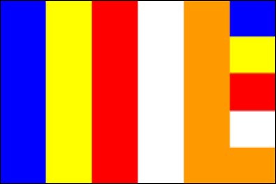 Buddhistische Flagge - preiswerte Alternative: 150 x 90 cm