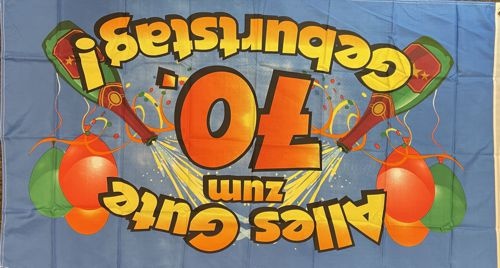 Alles Gute zum 70. Geburtstag - preiswerte Alternative: 150 x 90 cm
