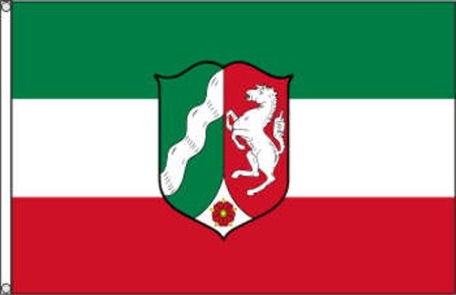 Nordrhein-Westefalen mit Dienstwappen - preiswerte Alternative: 250 x 150 cm