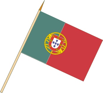 Portugal - Stockfahnen (1 VE = 10 Stück) - Stockfahne