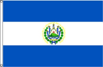 El Salvador mit Wappen - preiswerte Alternative: 150 x 90 cm