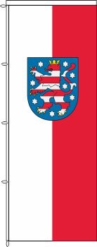 Thüringen mit Wappen - Auslegerflagge