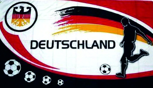 Deutschland Fan Fußball - günstige Alternative 250 x 150 cm - Q