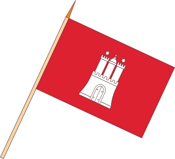 Hamburg - Stockfahnen (1 VE = 10 Stück) - Stockfahne