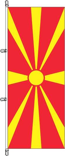 Nordmazedonien - Hochformatflagge