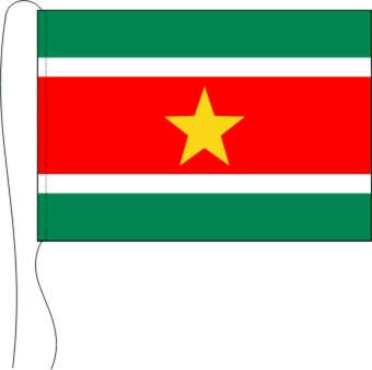 Surinam - Tischflagge 25 x 15 cm