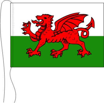 Wales - Tischflagge 25 x 15 cm