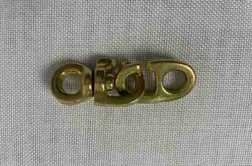 Flaggenleinenwirbel Messing 55 mm