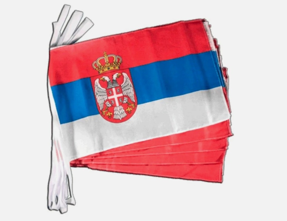 Serbien Flaggenkette 6 Meter