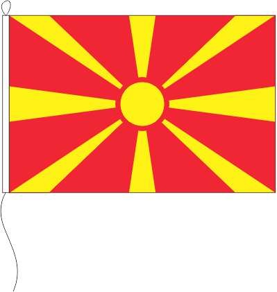 Nordmazedonien - Tischflagge 15 x 10 cm