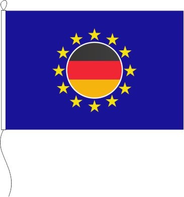 Europa (Deutschland Emblem im Sternenkreis) - Querformatflagge