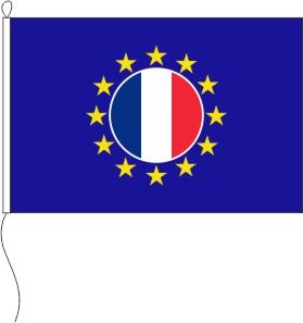 Europa (Frankreich Emblem im Sternenkreis) - Querformatflagge
