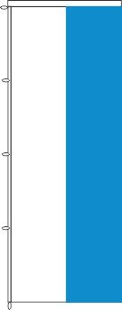 Bayern weiß-blau ohne Wappen - Auslegerflagge