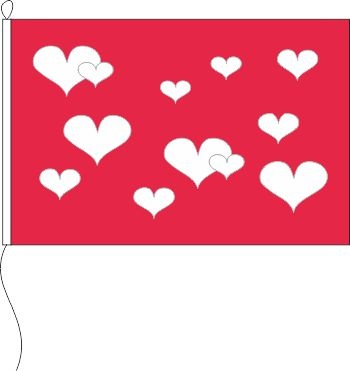 Herzchen - Querformatflagge