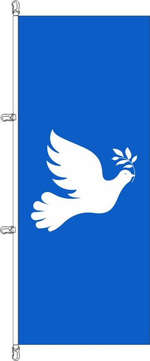 Friedenstaube - Hochformatflagge