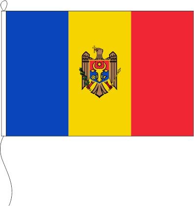 Republik Moldau / Moldawien - mit Zwischennaht - Querformatflagge