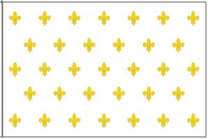Französische Staatsflagge mit Lilien - Querformatflagge