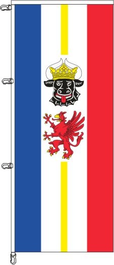 Mecklenburg-Vorpommern mit Wappen - Auslegerflagge