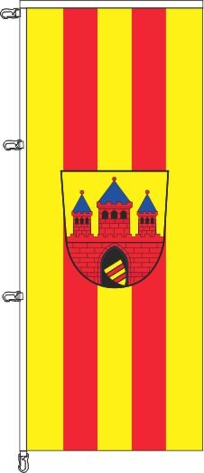 Oldenburg gelb-rot mit Wappen - Auslegerflagge