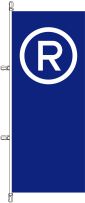 Raststätte R blaugrundig - Hochformatflagge