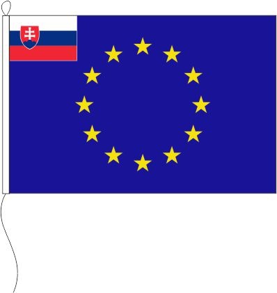 Europa (Slowakei in der Gösch) - Querformatflagge