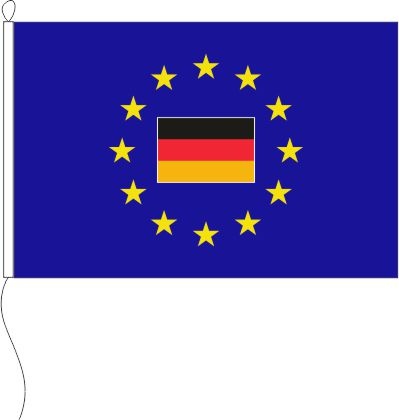 Europa (Deutschland Fahne im Sternenkreis) - Querformatflagge