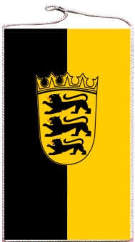 Baden-Württemberg mit Wappen - Tischbanner