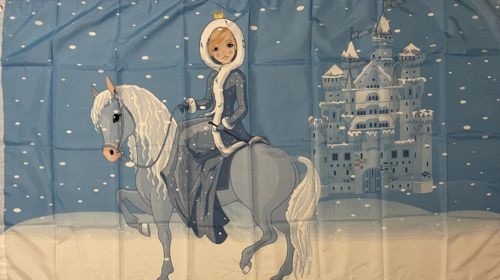 Eisprinzessing mit Pferd - preiswerte Alternative: 150 x 90 cm