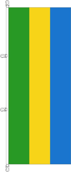 Gabun - Hochformatflagge