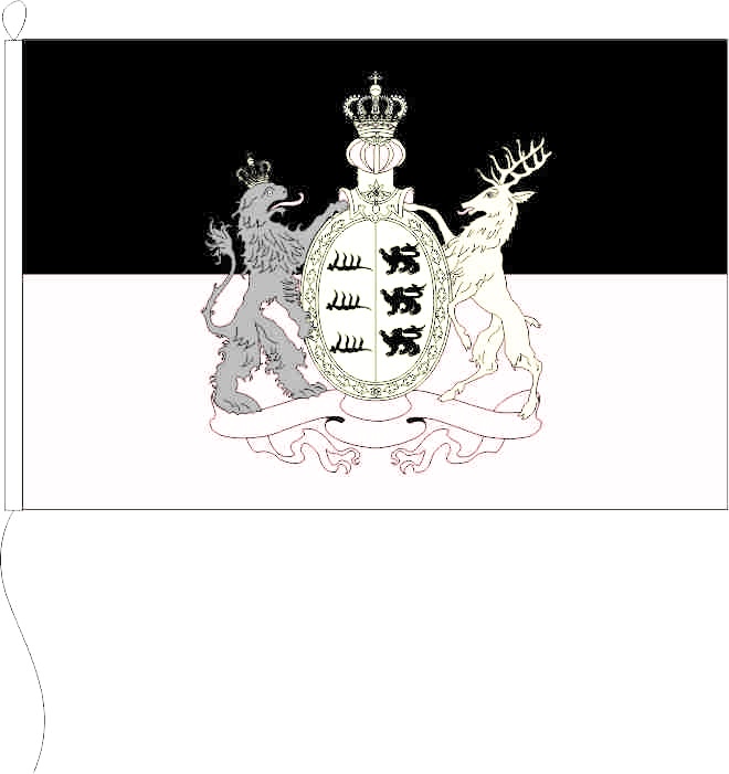 Württemberg furchtlos und treu - Querformatflagge