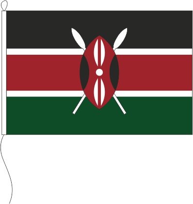 Kenia - mit Zwischennaht - Querformatflagge