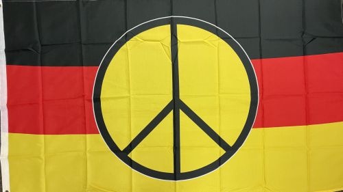 Deutschland mit Peace - preiswerte Alternative 150 x 90 cm - Q