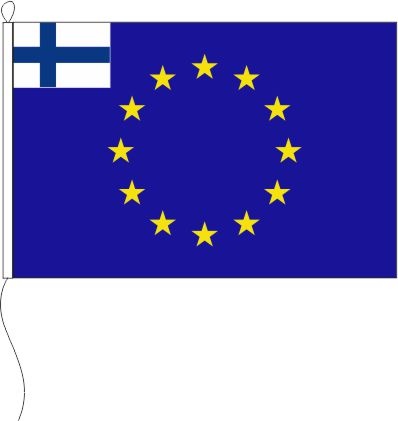 Europa (Finnland in der Gösch) - Querformatflagge