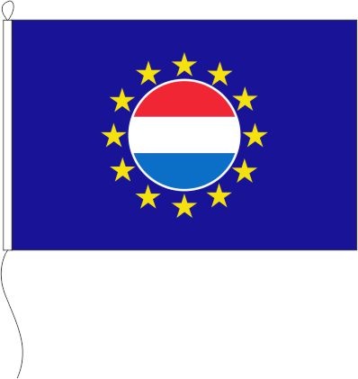 Europa (Luxemburg Emblem im Sternenkreis) - Querformatflagge