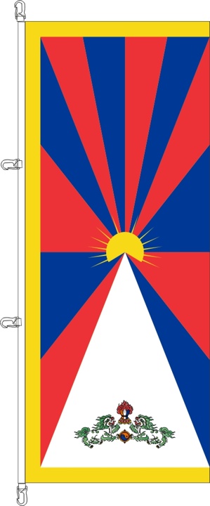 Tibet - Hochformatflagge