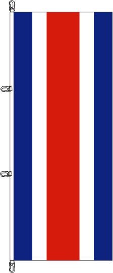 Costa Rica ohne Wappen Handelsflagge - Hochformatflagge