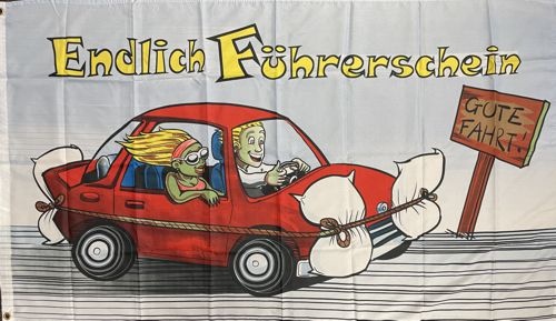 Endlich Führerschein - preiswerte Alternative: 150 x 90 cm