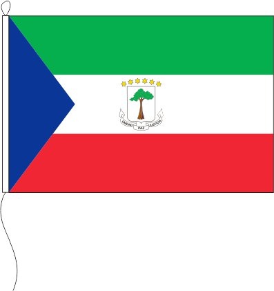 Äquatorial Guinea mit Wappen - Querformatflagge