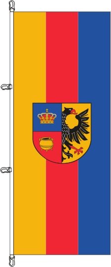 Nordfriesland mit Wappen - Hochformatflagge